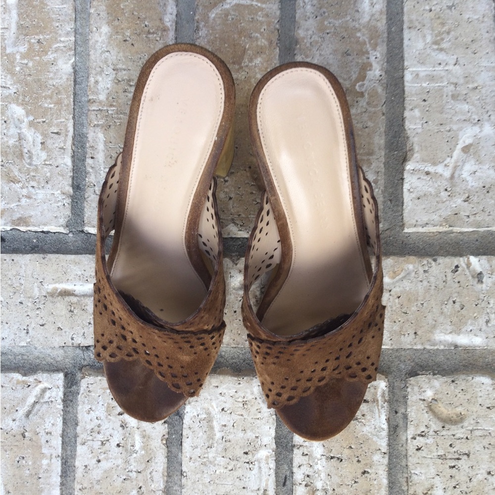 Veronica Beard Gaynor Suede Platform Mules